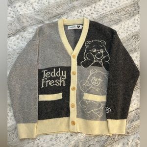 Teddy Fresh Care Bear Retro Cardigan Size Medium